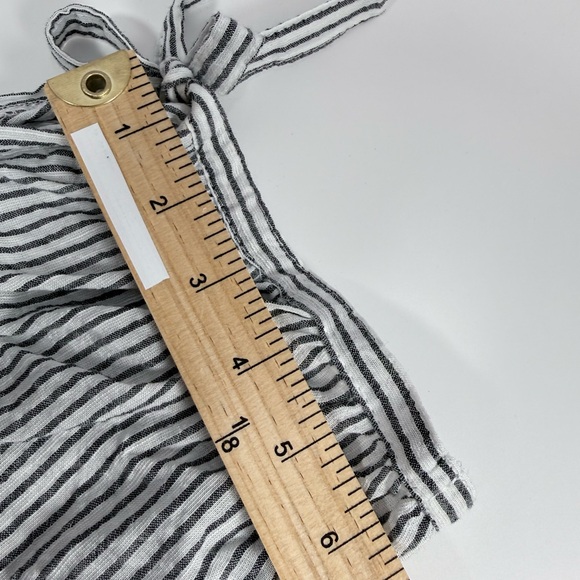 Max Studio Oversized Black and White Striped Blouse - Picture 7 of 9